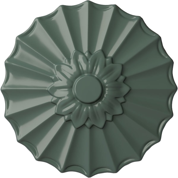 Ekena Millwork Shakuras Ceiling Medallion (Fits Canopies up to 1 3/8"), Hand-Painted Cloud Burst, 9"OD x 1 3/8"P CM09SHCBF - main